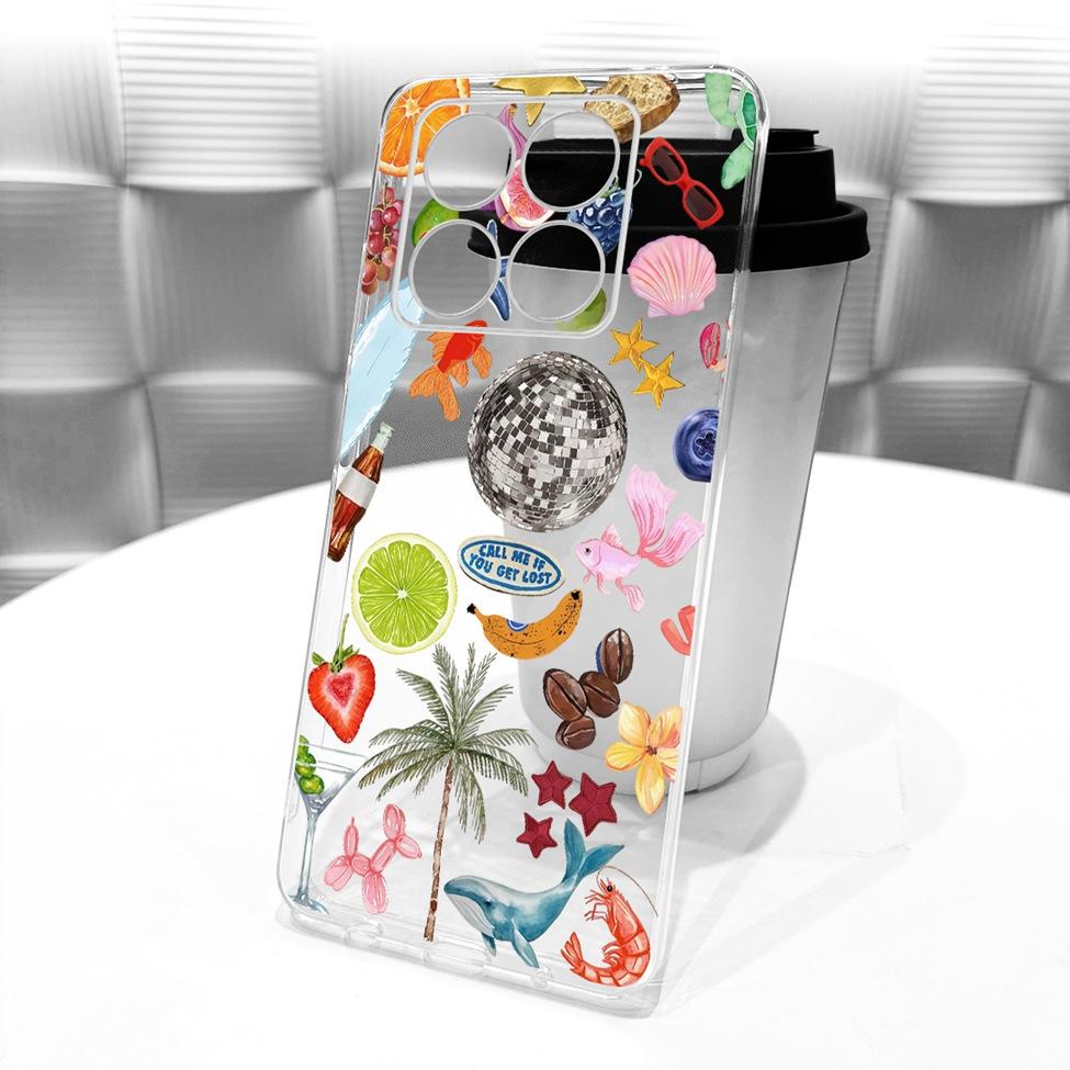 Transparent Casing For Xiaomi 14T Pro Case Cute Cat Luxury Fashion Butterfly Funny Cool Painted Cover 2407FPN8EG