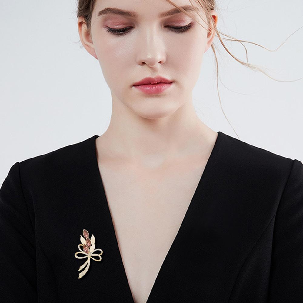 Starszy broszki kwiat liść broszka szpilki dla kobiet garnitur wisiorek moda broszki biżuteria
