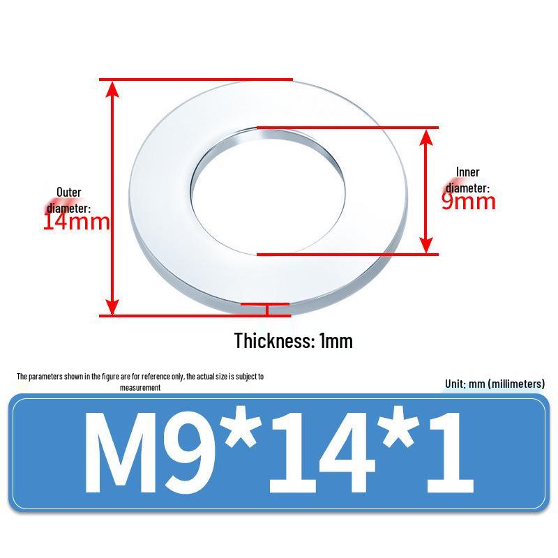 Extra Large Galvanized Metal Flat Washers - Sizes M1.6 to M14