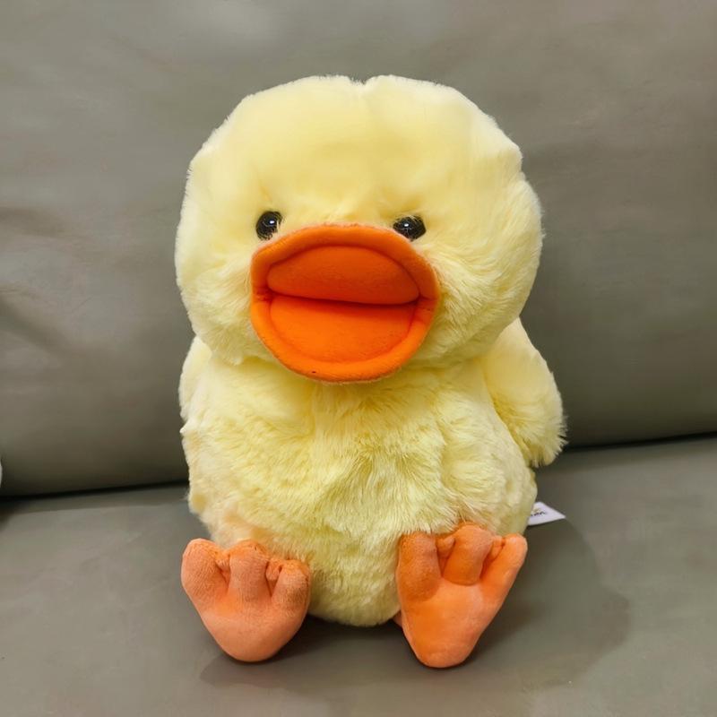 Cute Yellow Duck Plush Toy Doll with Simulated Call