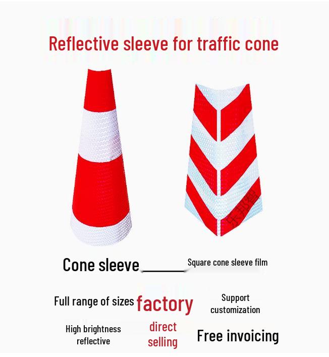 Reflective Traffic Cone Barrier - 70cm/90cm Construction Road Cylinder