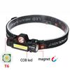 Latarka czołowa LED Mini Strong USB z elektromagnesem COB, latarka robocza, górska, wędkarska, montowana na głowie, z wbudowaną baterią 18650