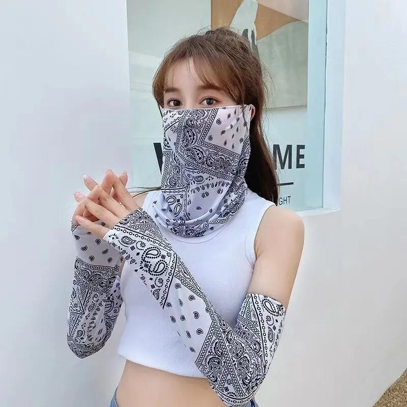 Fashion Punk Sunscreen Mask For Men Women Summer Face Neck UV Protection Ear Scarf Hip Hop Outdoor Sports Cycling Bandana Scarfs