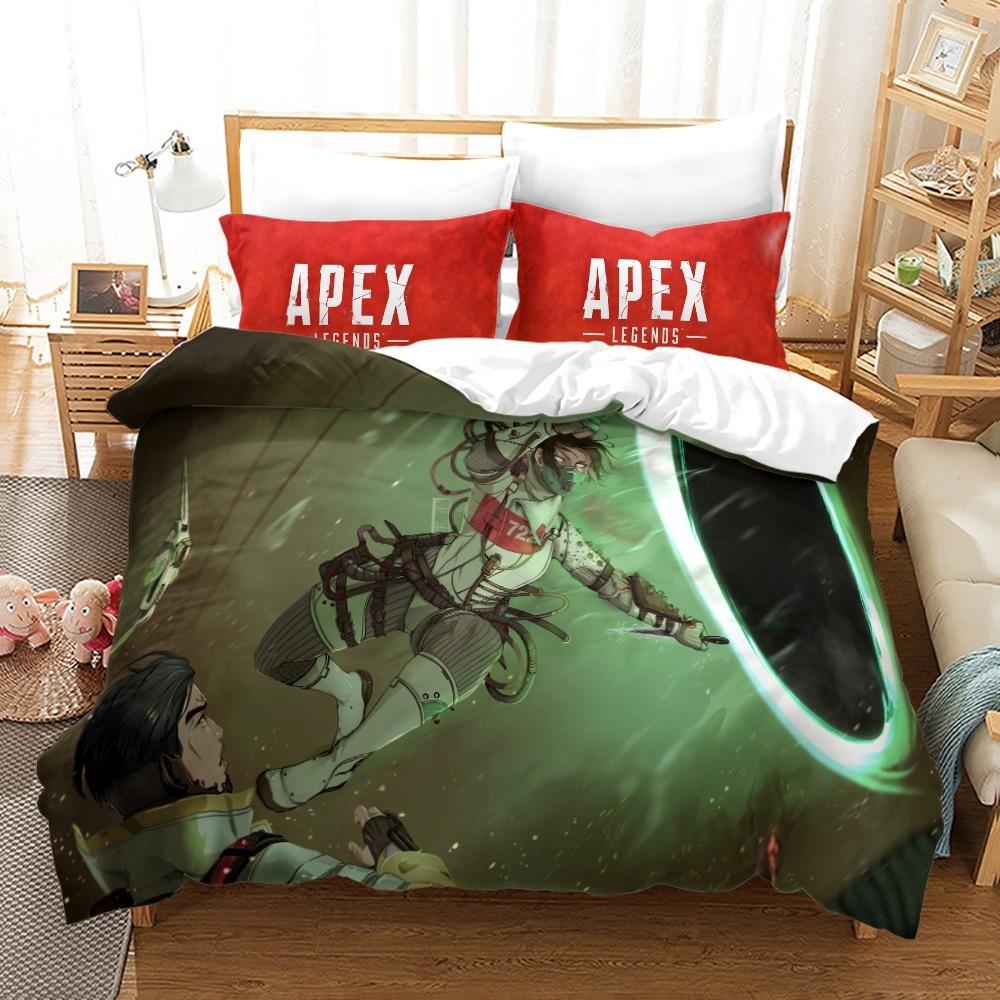 2026 APEX Heroes 3D Cartoon Duvet Cover Soft Skin-Friendly Breathable Bedding Set with Zipper for Kids Boys Girls Bedroom Decor