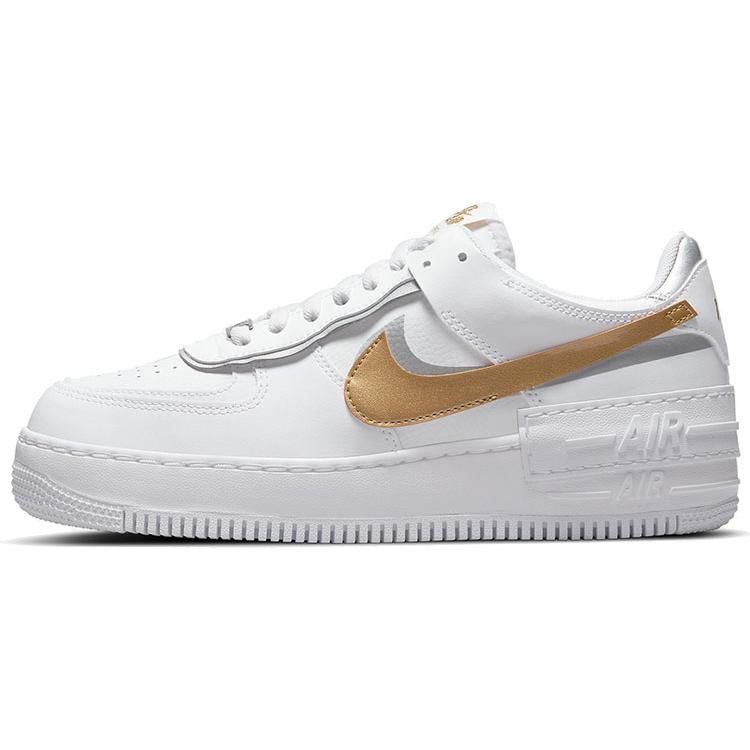 

Новые женские кроссовки Nike Air Force 1 Low Shadow Бело-золотые DM3064-100 35.5