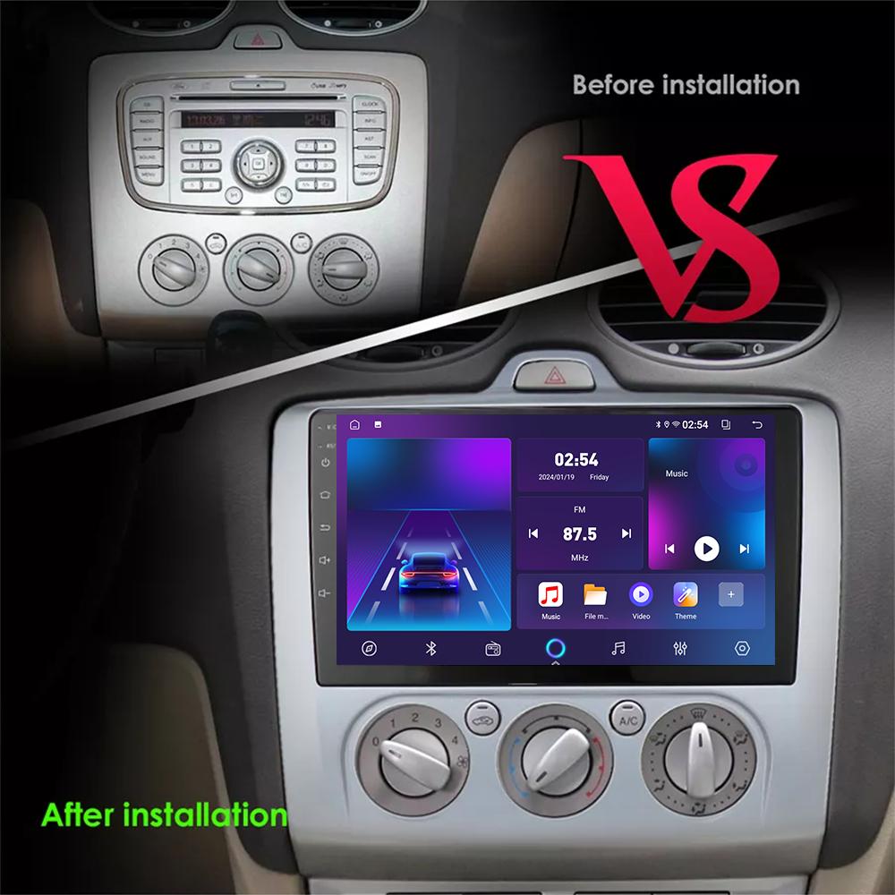 Android Car-Play Car Radio For Focus EXI MT 2 3 Mk2 2004-2011 Multimedia Player Head Unit Stereo GPS Navigation BT WIFI,2+64GB
