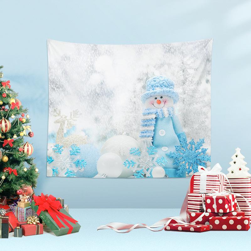 Christmas Tapestry Cross-border New Christmas Party Hanging Cloth Santa Claus Background Fabric