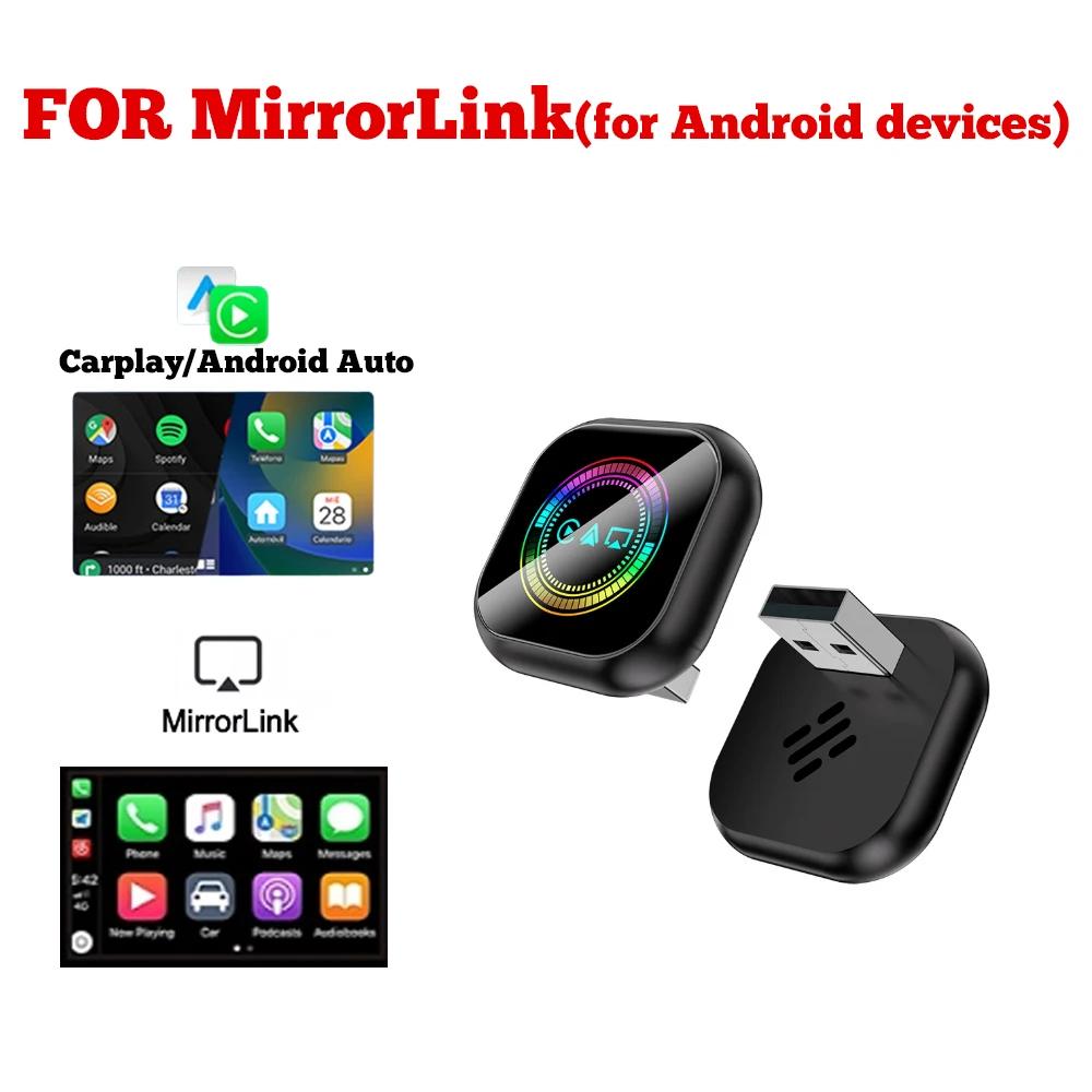 Q1AQ Kabelgebunden zu Drahtlos Carplay 3IN1 Auto KI Box WiFi Android Auto Adapter Airplay MirrorLink Smart Dongle Plug & Play
