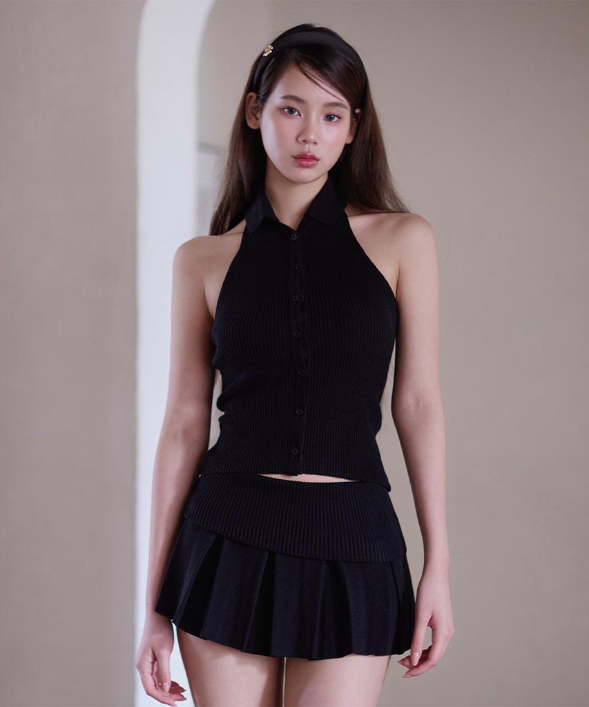 Kaindami Halterneck Knit Shirt
