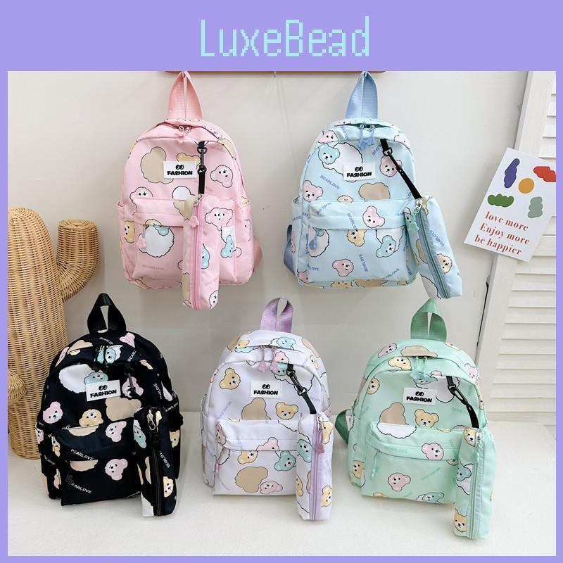Polyester Cartoon Bear Kids Backpack With Lightweight Design For School