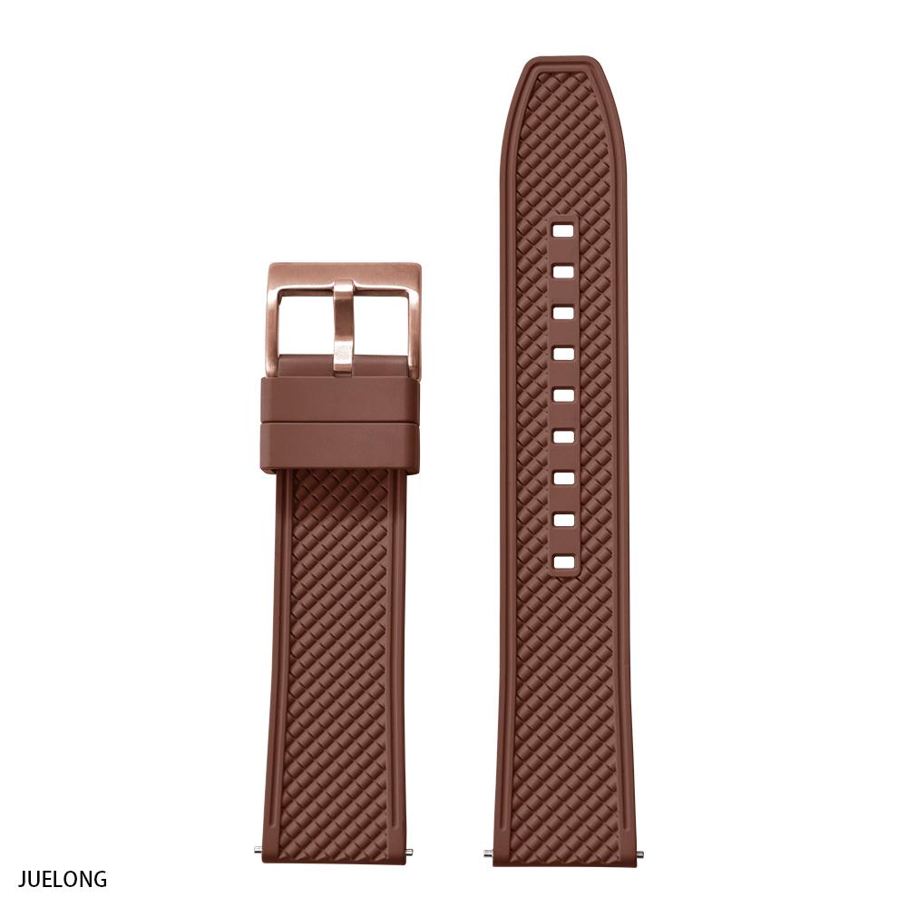 New Design HAISCH FKM Rubber Watch Strap 18mm 20mm 22mm 24mm Bullet Shape Quick Release Watch Bands Diving Waterproof Wristbands