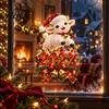 Christmas Lamb Window Art 2027 New Year Clings Cartoon Sheep Static Glass Stickers Door Festive Ornaments of Goat Decal for Holiday Home Office