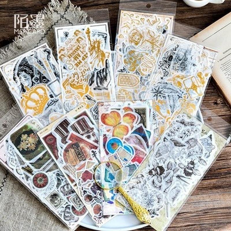 Cute Bullet Journal Stickers Cartoon Bonsai Cactus Stickers Kawaii Stationery Diary Stickers Gold La