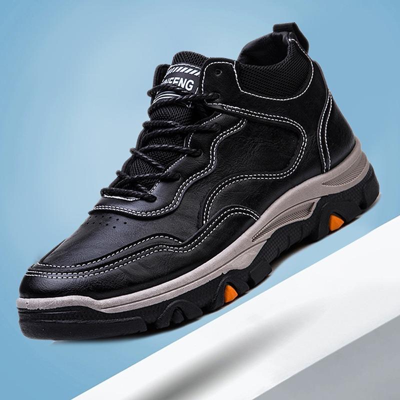 Autumn and Winter Men's Shoes New Single Cotton Casual Leather Shoes Trendy Travel Sports Shoes Fashionable Mountaineering Shoes