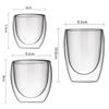 80ml/225ml/320ml Latte Coffee Cup Cocktail Glass Juice Mug Double Wall Glass Cup Heat-resisting Water Bottle Household Glassware