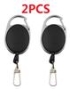 2-4Pcs Retractable Key Chain Fly Fishing Zinger Reel Badge Holder Quick Release Spring Clip Fishing Accessories