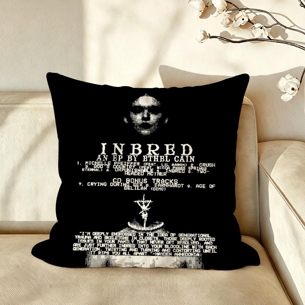 Music EEthel CCain Cushion Cover Pillow Case Antidustmite Pillowcase Silky Short Plush Sofa Cushion Cover hot