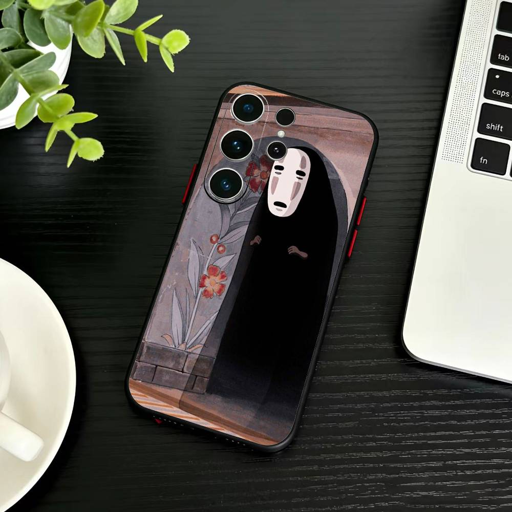 Cartoon K-Kaonashi-ES Phone Case For Samsung S26,S25,S24,S23,S22,S21,S20,S30,Ultra,Plus,Fe,Note,5G Black Cover