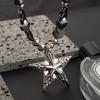 Goth Y2k Punk Necklace Geometry Simple Metal Necklace Adjustable Star Pendant Necklace  Streetwear