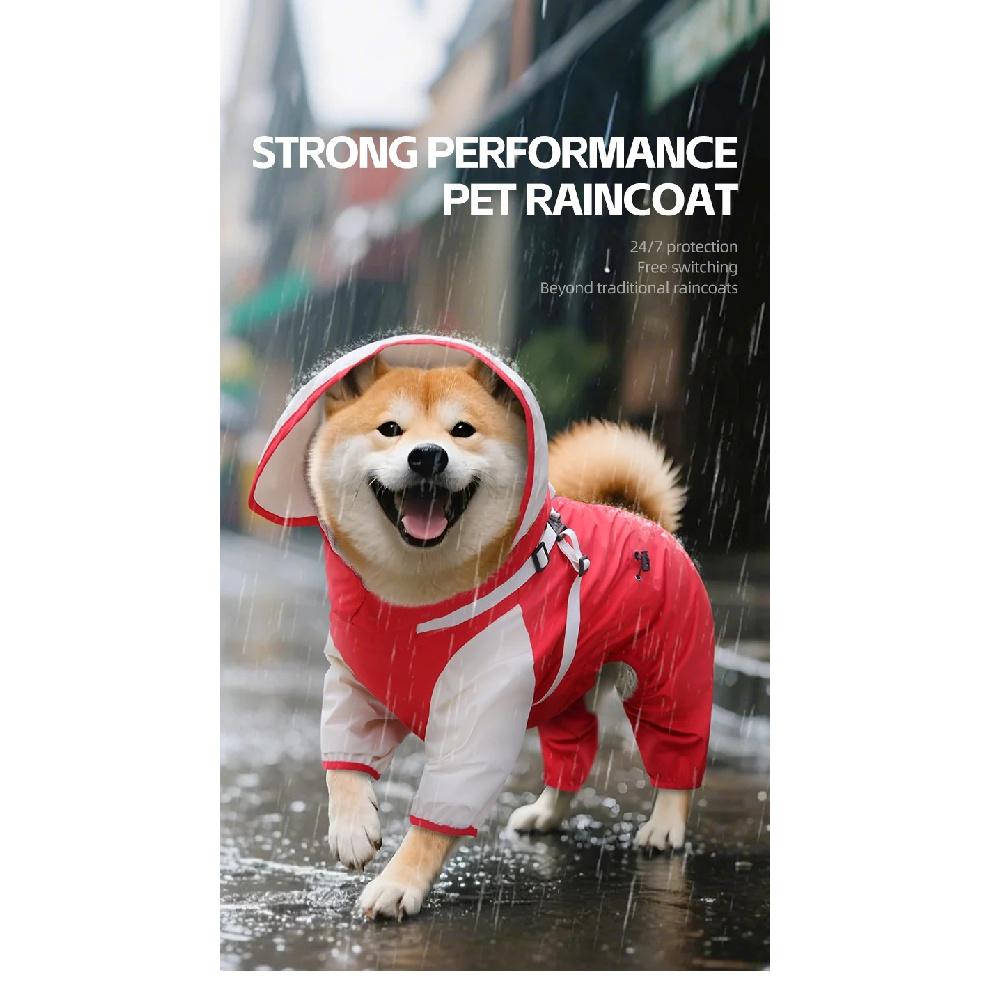 Dog waterproof hiking jacket, pet-specific outdoor windproof and rainproof quick-drying clothing
