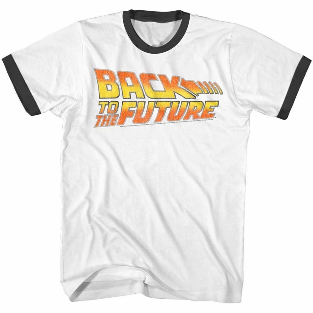 

Back to the Future Worn Logo White Adult T-Shirt M