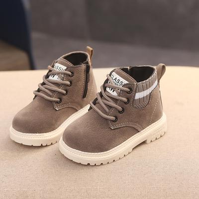 Autumn Single Shoes Children Boots Casual Spring Anti Slip Ankle Boots Boys and Girls Shoes Fashion PU Leather Soft Footwear