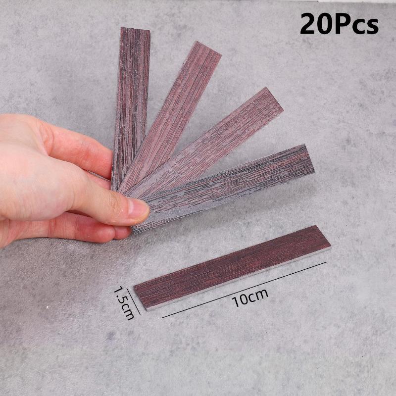 

20Pcs 1/12 Miniature Dollhouse Wooden Floor Tiles Self-Adhesive Wood Grain Flooring Sticker 1:12 Scale Doll House Floor Decor