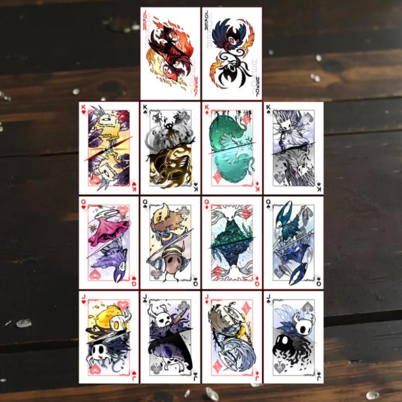 Hollow Knight Schwarz Weiß Spielkarte Kartenspiel Kartengruppe Sammlerset Für Partyspiele Kartentricks Und Magie