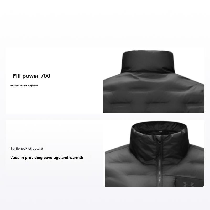 Under Armour Urban Outdoor Hiking Walking Series Breathable Windproof Warm Stand Collar Down Jacket Women Outerwear Black 14322136D-0020 S