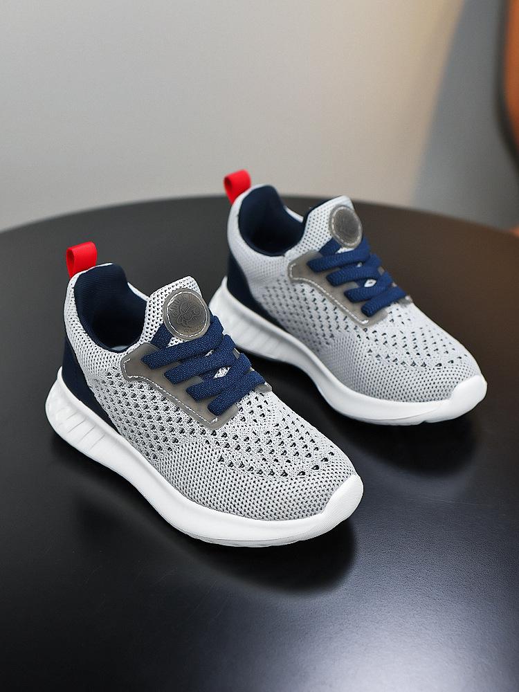 Little Yellow Duck Kids' Sports Shoes 2025 Spring: Boys' Mesh Sneakers, Girls' Casual Running Shoes.