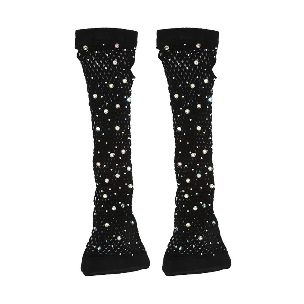 

Бал Бриллиантовые Перчатки Вечеринка Сетчатые Эластичные Митенки из Сетки Европейские и Американские Ретро Сексуальные Бриллиантовые Длинные Перчатки 26*8cm чёрный