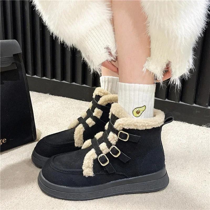 

Fashion 2025 Round Toe Casual Woman Shoe Autumn Clogs Platform Wedge Basket New Fall Retro Winter Creepers Sports Lace-Up PVC Rome PU Le 35 чёрный
