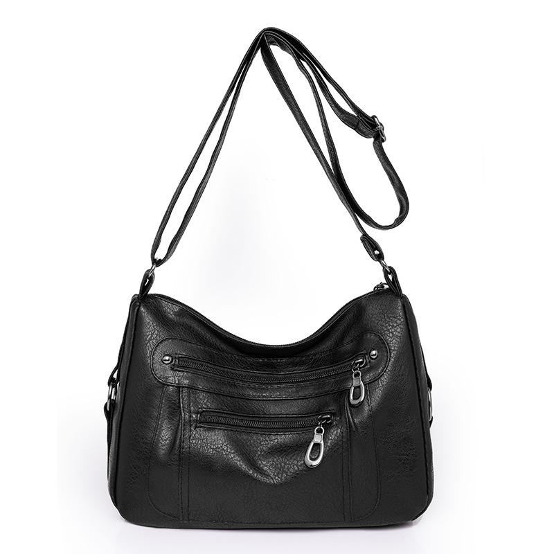 Urban Simple Women's Bag PU Soft Leather Messenger Bag Fashion Casual Shoulder Small Square Bag