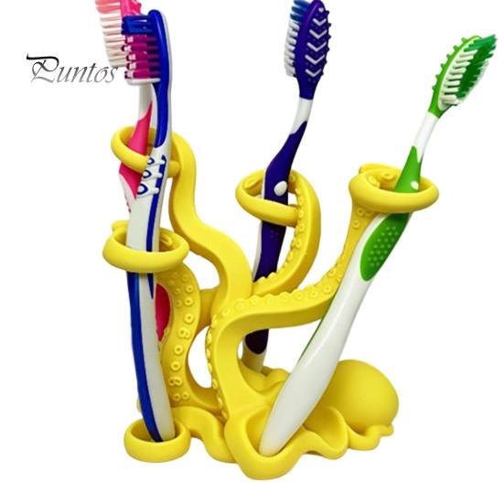 Moisture Proof Toothbrush Stand Octopus Holder, Durable PLA Organizer, Creative Organizer Stand, Modern Makeup Tool Holder Multi-functional