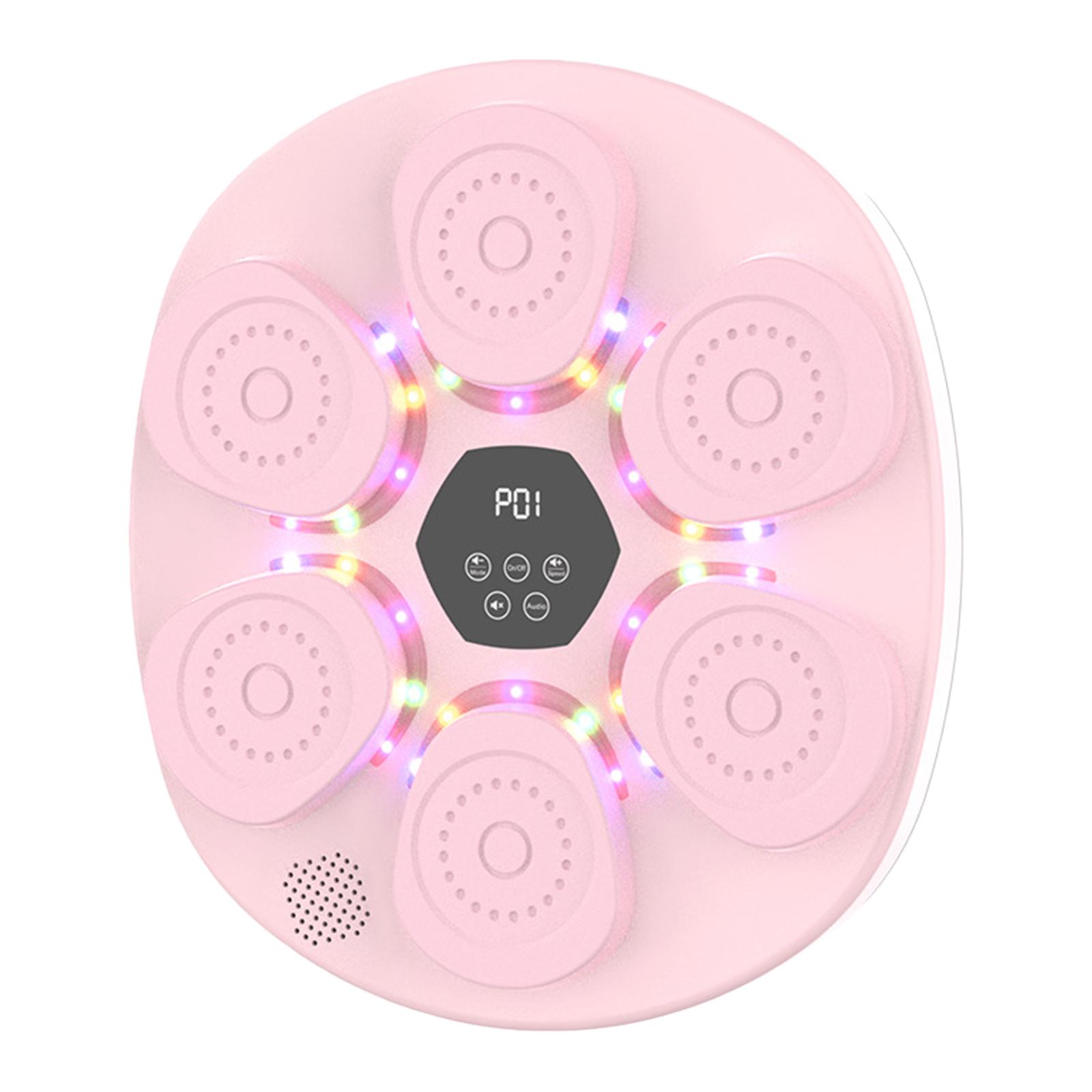 Music Smart Interactive Boxing Training Equipment BT Wall Mounted Interactive Punching Trainer for Adults Kids Gift for Men розовый