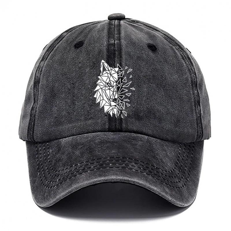 Design Style Wolf Head Printed Baseball Cap Fashion Hats for Unisex Beach Hat for Women Outdoor Breathable Baseball Caps Hot Se 1pc