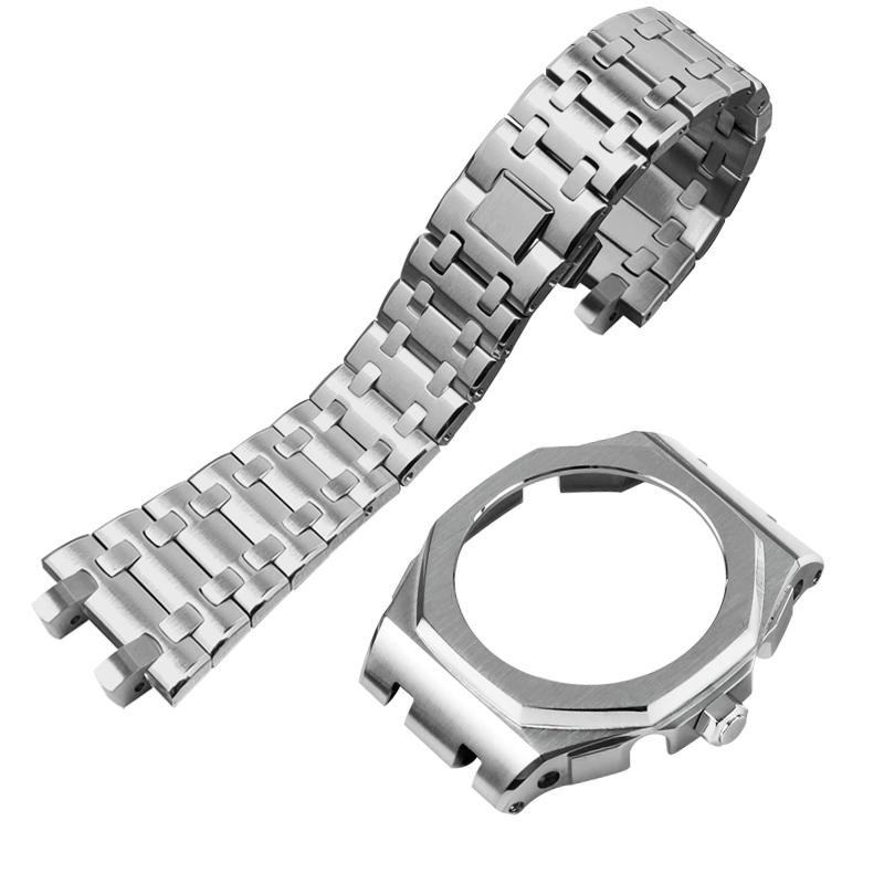 GA2100 Modified Kit For Casio G-SHOCK GA-2100 GA-2110 GA-B2100 men Solid Stainless Steel Watch Case Strap Metal replace Bracelet