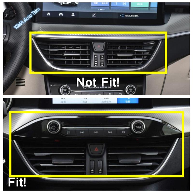 For Ford Focus MK4 - Carbon Fiber Front Interior Accessories Car Air Vent Outlet Cover Trim Air Conditioning AC Vent