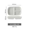 Nordic Ceramic Binaural Rectangular Grid Plate Rice Plate Creative Home Breakfast Plate Baked Rice Plate Fat Reduction Quantitative Meal