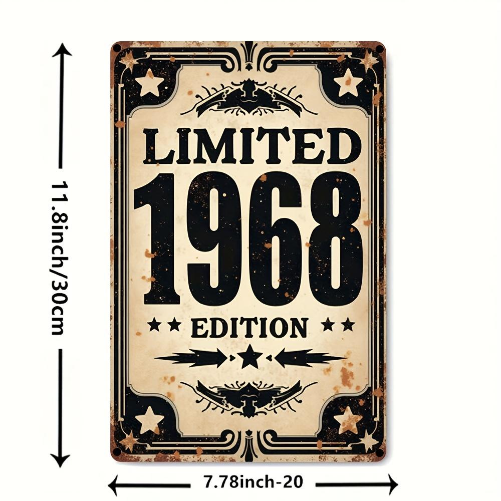 Vintage Metal Wall Art Sign Limited Edition 1968 Rustic Decor Man Cave Garage 20x30cm
