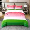 Watermelon Duvet Cover Set Kids Boys Girls Delicious Fruit Print Bedding Set Comforter Cover Cool Summer Room Decoration 3Pcs