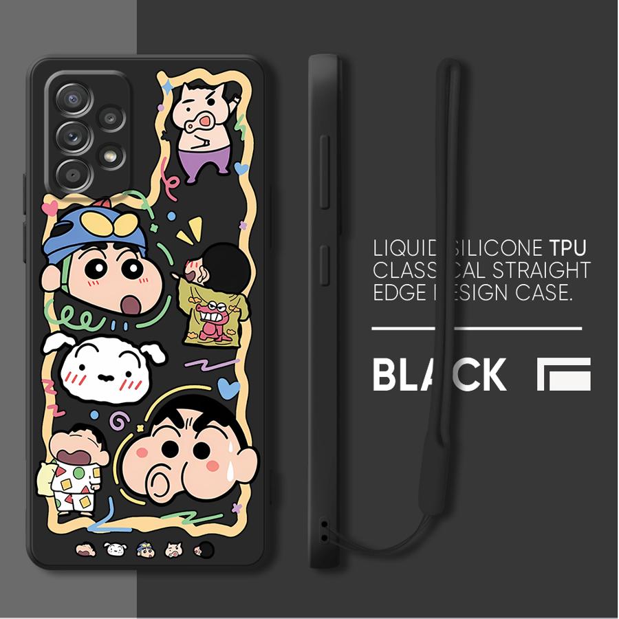 Case for Samsung Galaxy A51 A34 A13 A14 A24 A11 A12 A22 A52 A35 A15 A16 A36 A26 Phone Cover Crayon Cartoon Shin-chan