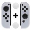 2 Pcs 1 Pair  Anti-slip Silicone Controller Protector Case Cover + 1 Pair Joystick Thumb Stick Grip