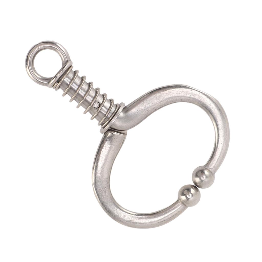 Cattle Nose Ring Stainless Steel Cattle Ring Spherical Cattle Ring Clamp Traction for Home Farm Livestock Supplies