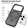 For iPhone 17 Pro Case Compatible with MagSafe TPU Frame Acrylic Back Phone Cover Skin Touch