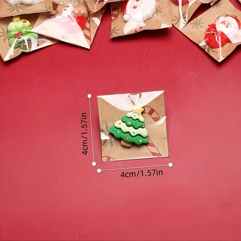 50pcs Mixed Resin Christmas Fridge Magnets, Santa Claus, Snowman, Christmas Tree Decorations In Various Styles for Gift.