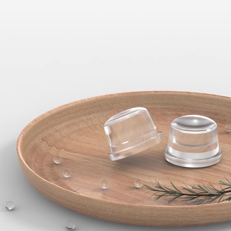 1-8 Stück Transparenter Türstopper Selbstklebender Türhalter Schnapper Bodenmontierter Türstopper zum Schutz von Wand und Möbeln