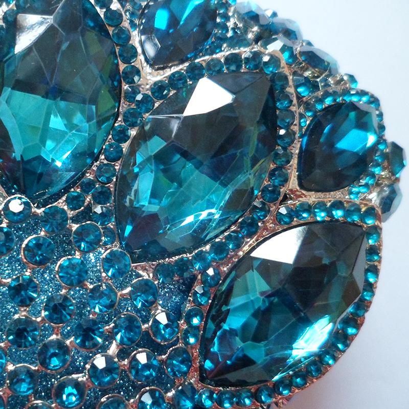 Fan Big Stone Rhinestone Wedding Purse White Clear Evening Bridal Clutch Luxury Women’s Crystal Party Prom Handbag Formal Bag