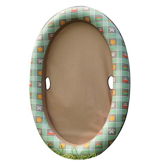 House Print Swimming Pool Pet Dogs Inflatable Floating Raft Water Play Cushion