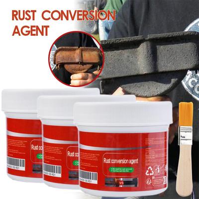 1/2/3 Piezas Convertidor de Óxido para Metal, Removedor de Óxido a Base de Agua, Pintura Anti-Óxido, Convertidor de Eliminación de Óxido Pintura Metálica con Pincel